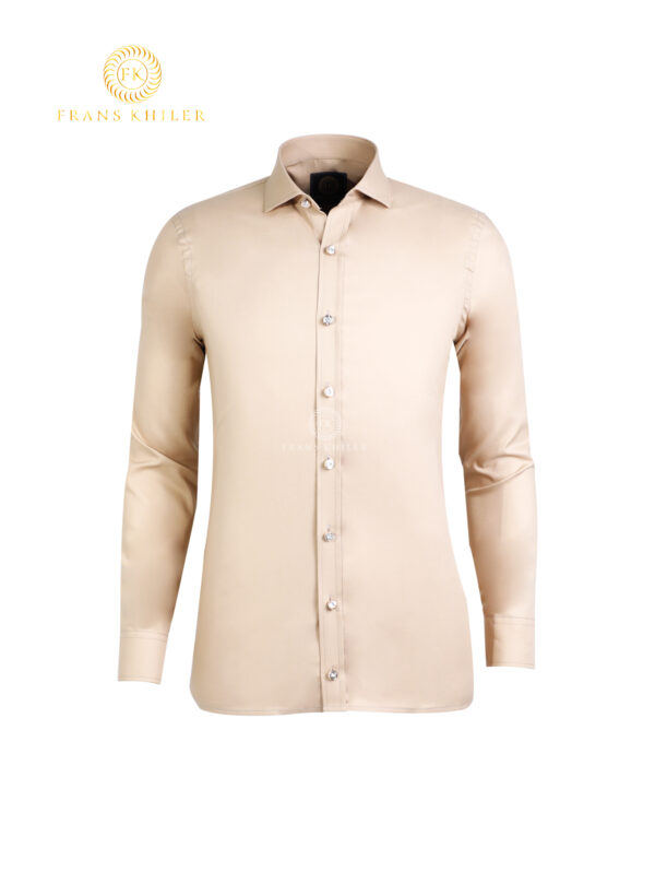 Camisa manga larga color beige